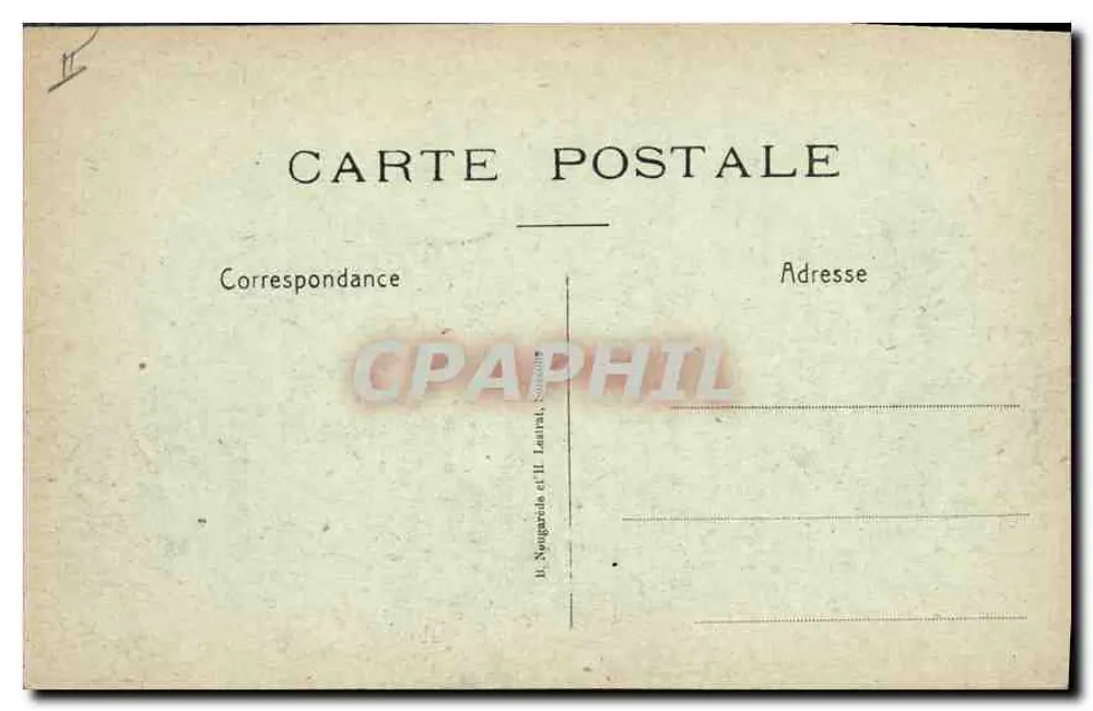 Anizy-le-Château — Avenue de la Gare zerstört — Verleger H. Neugarcia et H. Lentrat, Soissons - Rückseite
