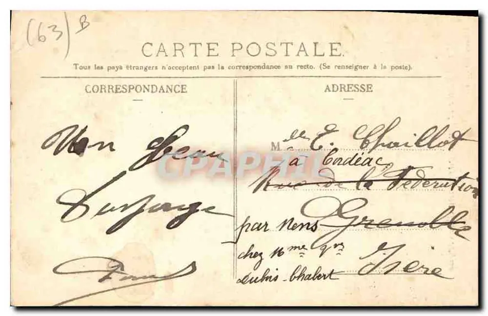 Spinnende Frau und junge Auvergne-Bäuerin — L'Hirondelle - Paris, n°52 - Rückseite