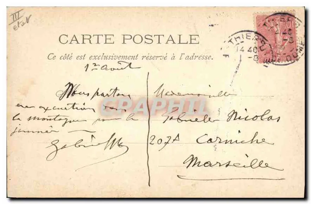 Les Brandons — Auvergne — Lib. Bougé-Béal, Clermont-Ferrand - Verso