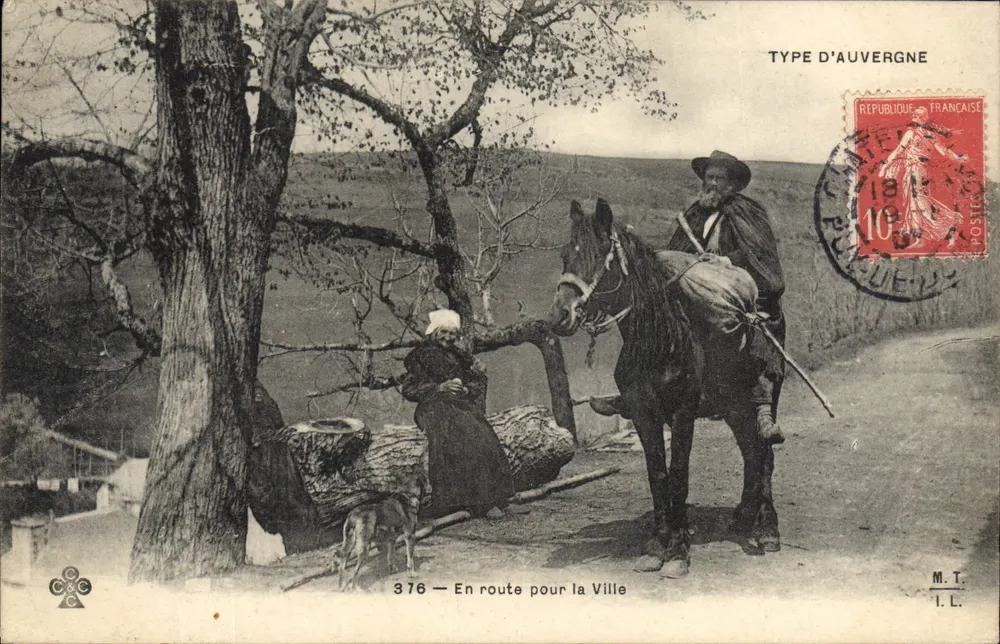 Auf dem Weg in die Stadt — Type d'Auvergne — Nr. 376 - Vorderseite