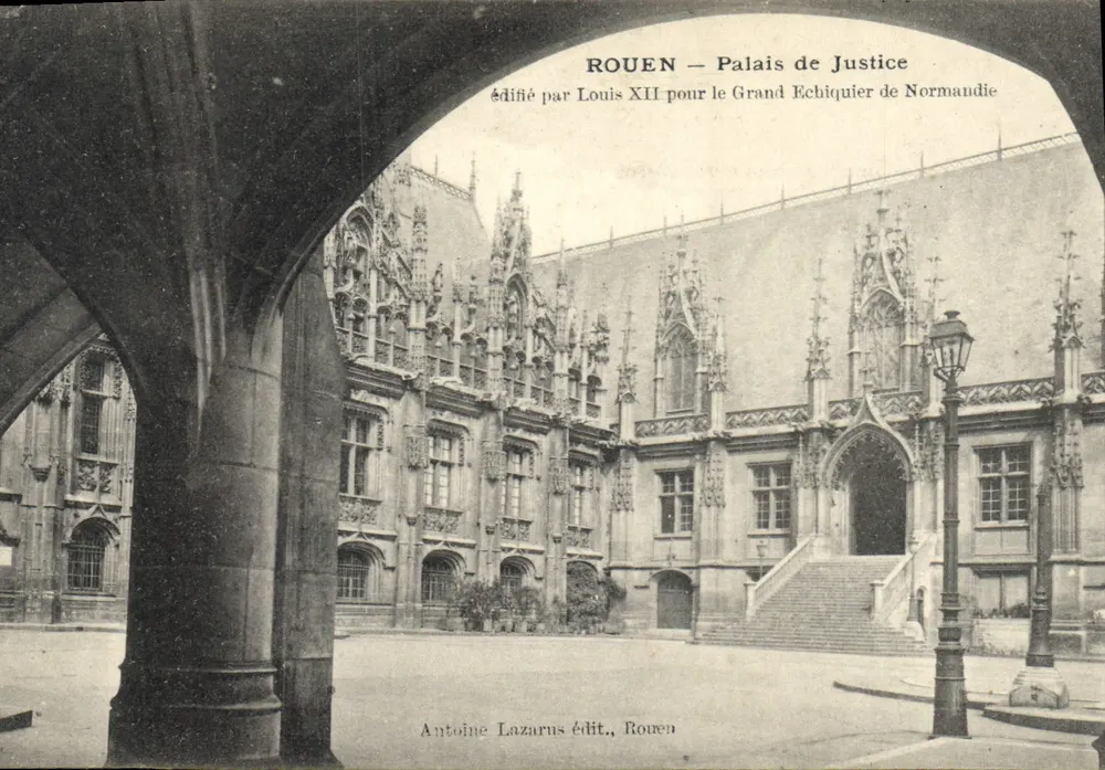 Rouen — Palast der Gerechtigkeit — errichtet von Ludwig XII. für das Große Gericht der Normandie - Vorderseite