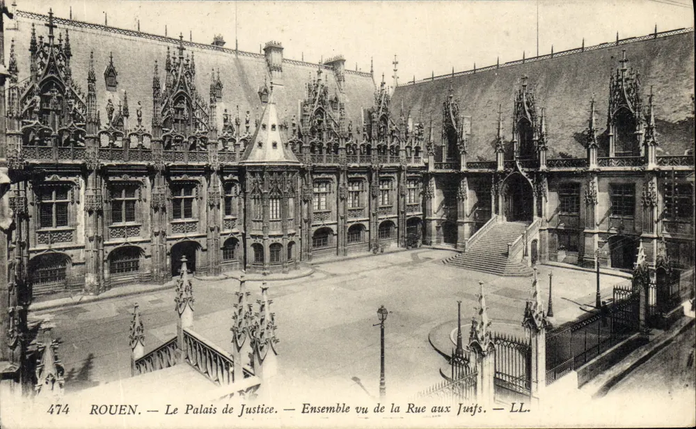 Rouen — Das Justizpalast — Ansicht von der Rue aux Juifs — LL. — n° 474 - Vorderseite