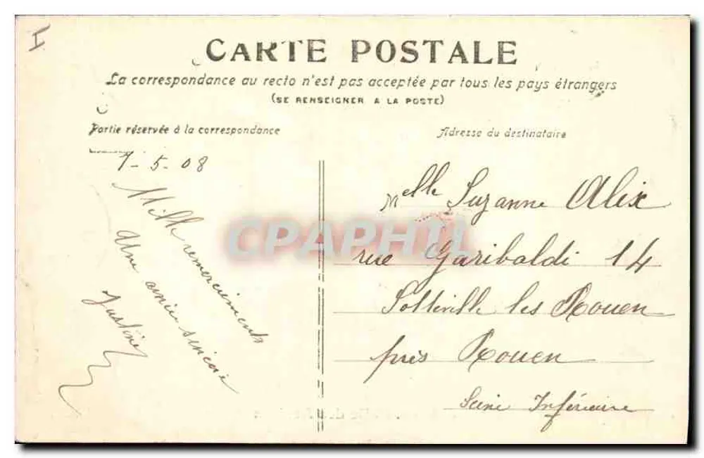 Rouen - Palast der Gerechtigkeit. Gerichtssaal — E. D. n°351 - Rückseite