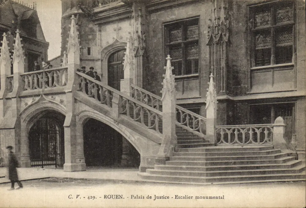 Rouen - Palazzo di Giustizia - Scalinate monumentale — C. V. - 429 - Recto