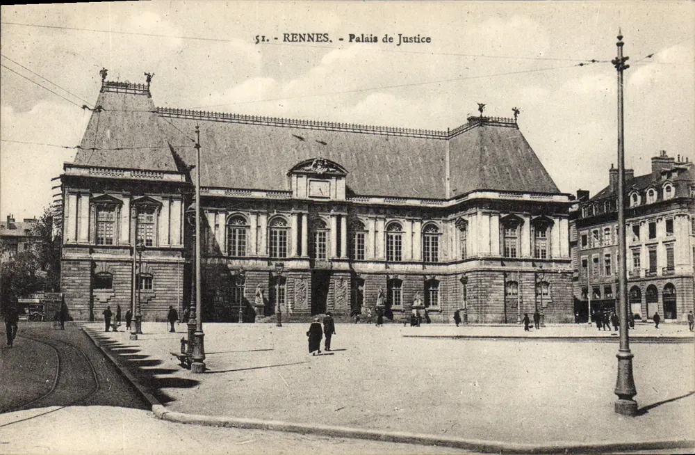 Rennes - Palácio de Justiça — editor desconhecido, n° de série 51 - Frente