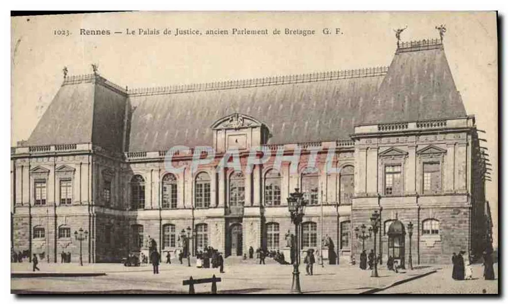 Rennes — Das Justizpalast, ehemaliger Parlament der Bretagne — G. F. n° 1023 - Vorderseite