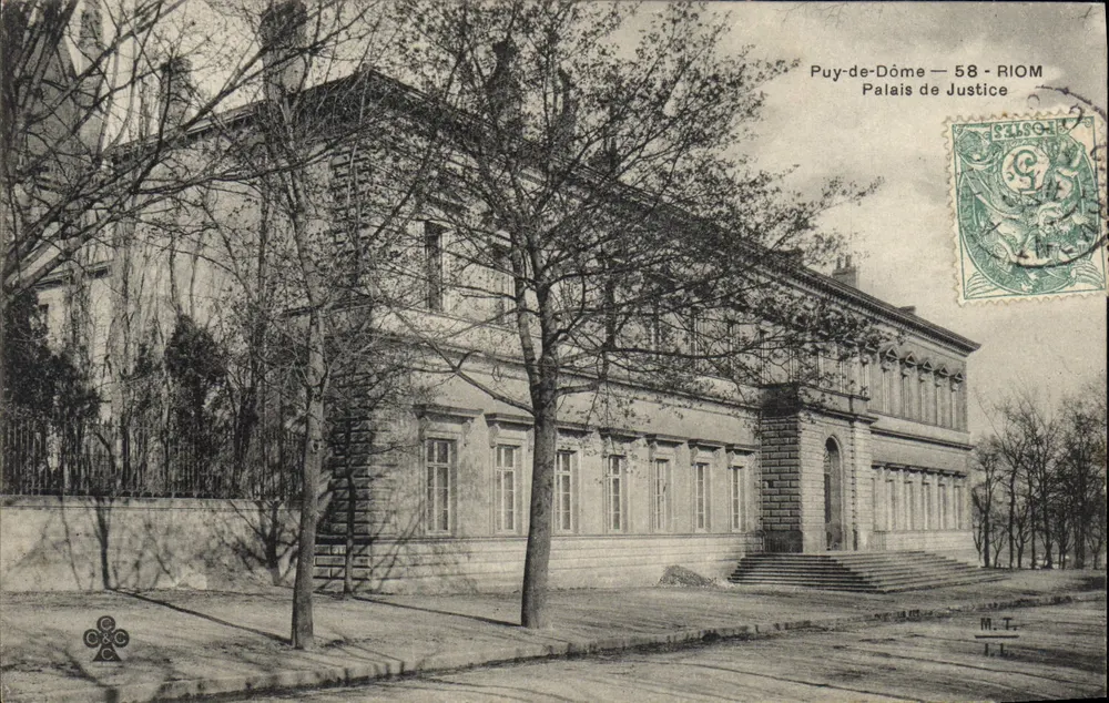 Puy-de-Dôme — Riom — Palácio de Justiça — M.T. (editor) - Frente