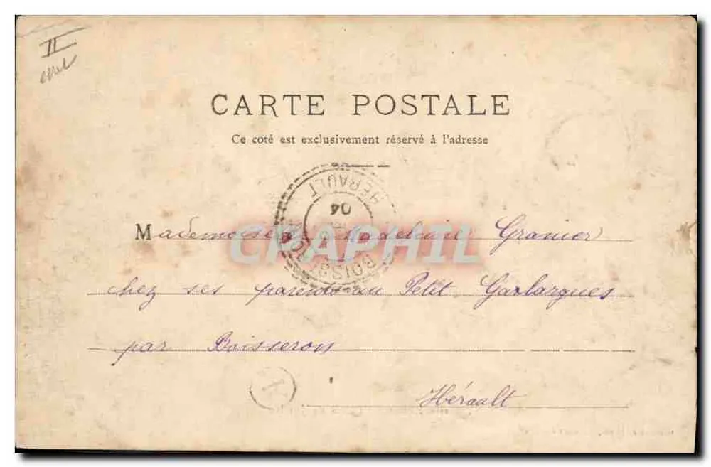 Rodez — Palais de Justice — éditeur Garel aîné, Bazar, Clermont-Ferrand - Verso