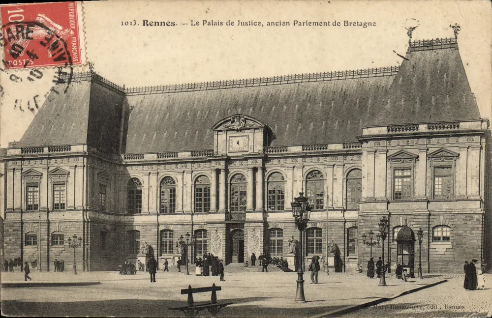 Rennes — Das Justizpalast, ehemaliges Parlament der Bretagne — Mary-Houssoult, Verlag Rennes - Vorderseite