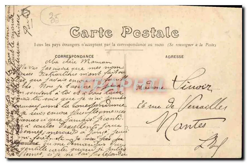 Rennes — Das Justizpalast, ehemaliges Parlament der Bretagne — Mary-Houssoult, Verlag Rennes - Rückseite