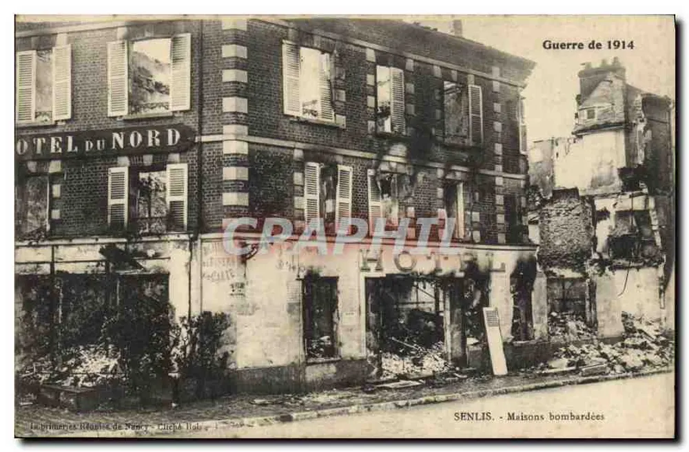 Senlis — Zerstörte Häuser — Krieg von 1914 — Verlag: G. Boulanger - Vorderseite