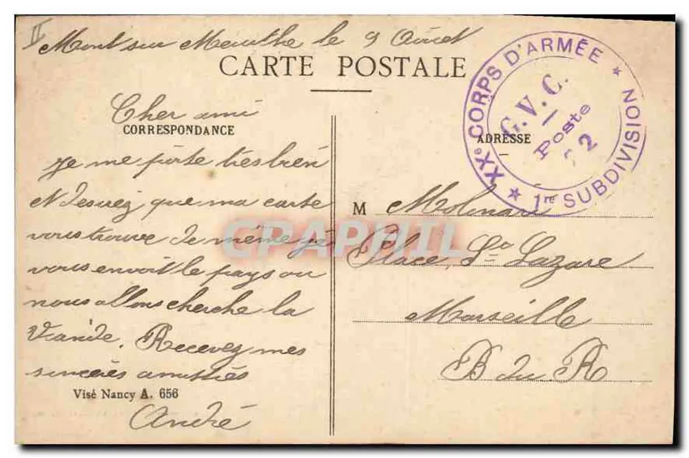 Blainville — Ruinen nach dem Krieg 1914-1915 — Photo P. R., 18, 21, 49, Anglise - Rückseite