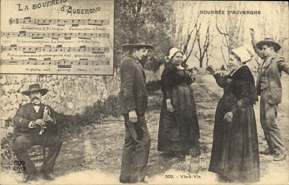 Bourrée de Auvergne — cena de dança e música — Vis-à-Vis, n°302 - Frente