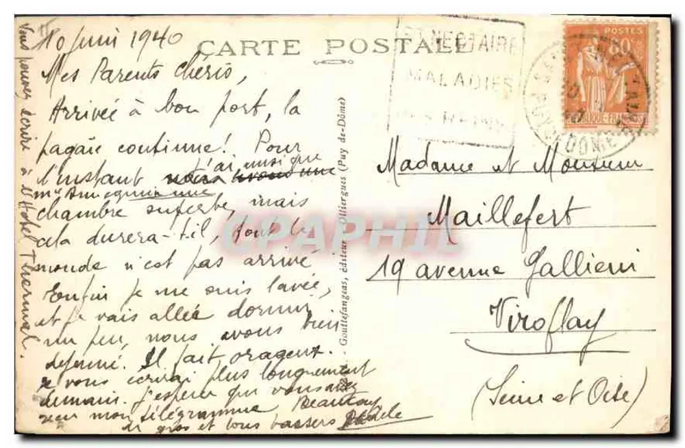 La Bourrée d'Auvergne — scena di ballo — editore Gautier-Fangas, n° 19 - Verso
