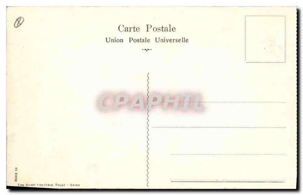 Abu Simbel — świątynie i kolosalne statuy — The Cairo Postcard Trust, seria 13 - Rewers