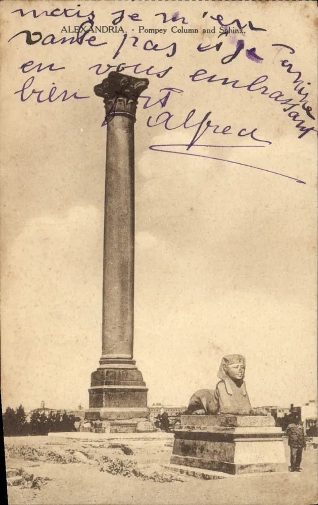 Alexandria - Coluna de Pompéia e Esfinge - Frente