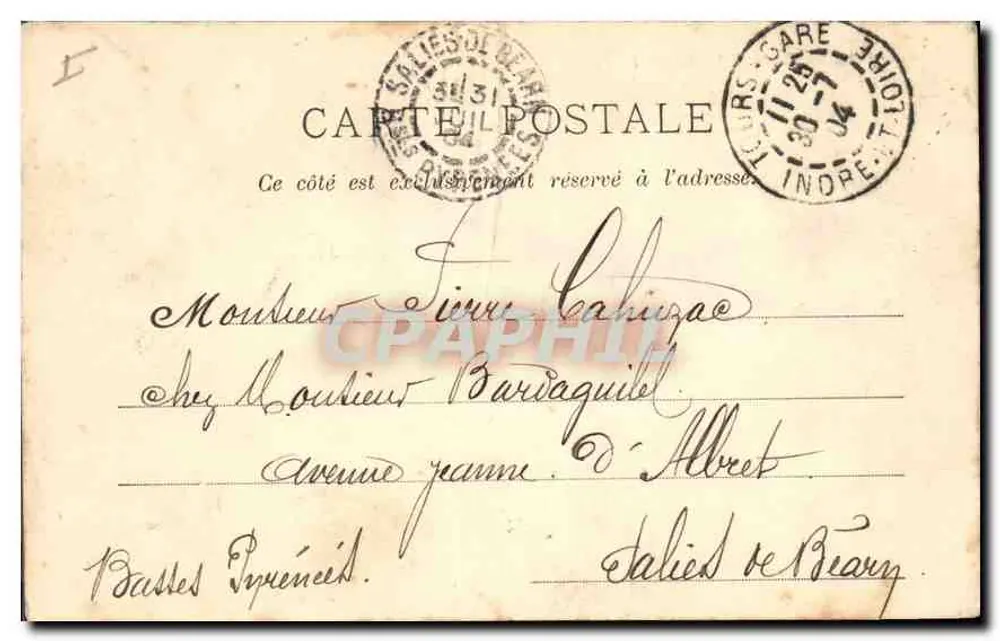 Tours — Prefeitura — Editor: Van Bamy, número de série não visível - Verso