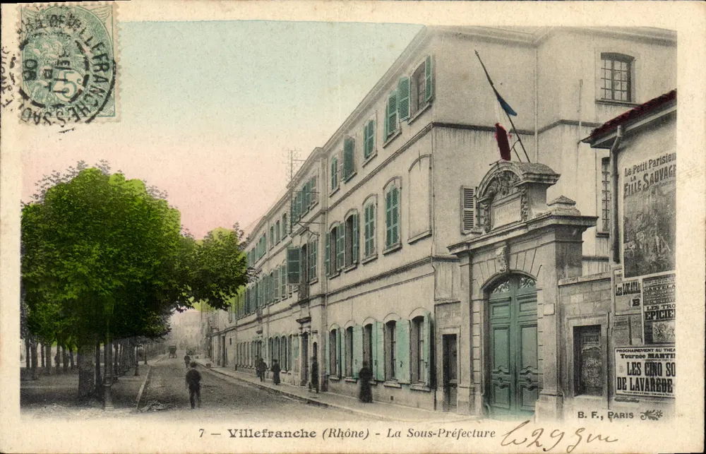 Villefranche (Rhône) — La Sous-Préfecture — B. F., Paris - Recto