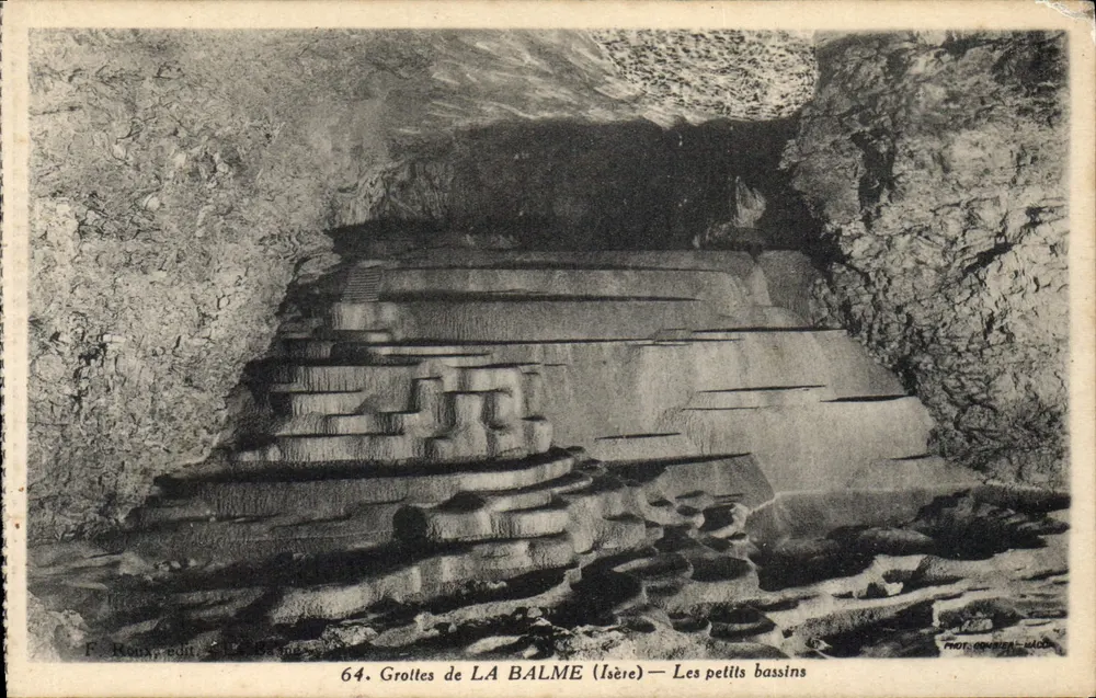 Grottes de LA BALME (Isère) — Die kleinen Becken — F. Roux, Verlag 24, place des Carmes - Vorderseite