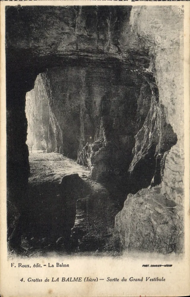 Höhlen von LA BALME (Isère) — Ausgang des Großen Vestibüls — F. Roux, Verlag — La Balme - Vorderseite