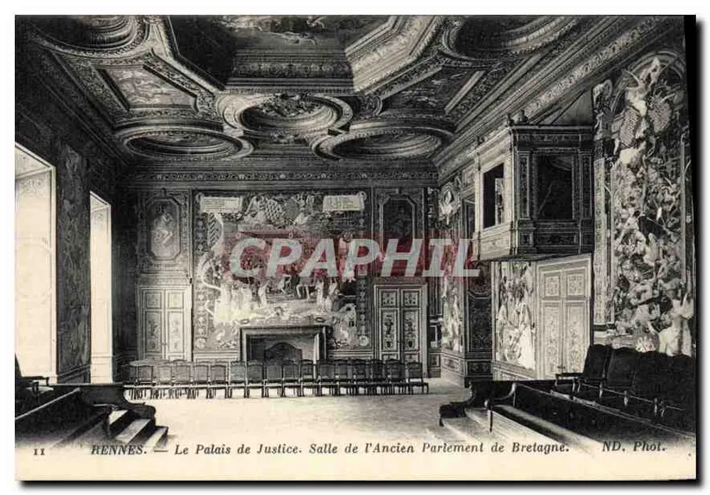 Hennes — Das Justizpalast. Saal des Alten Parlaments der Bretagne — ND. Phot. - Vorderseite