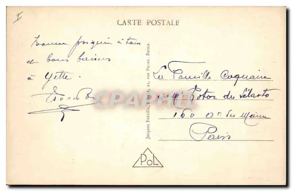Reims — Allgemeiner Blick und das Palast der Gerechtigkeit — n°309 - Rückseite