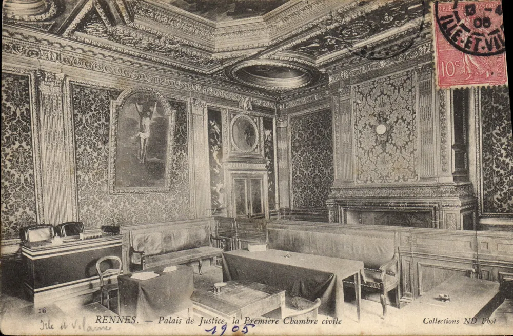 Rennes — Palais de Justice, la Première Chambre civile — J. de Volame, n°16 - Vorderseite