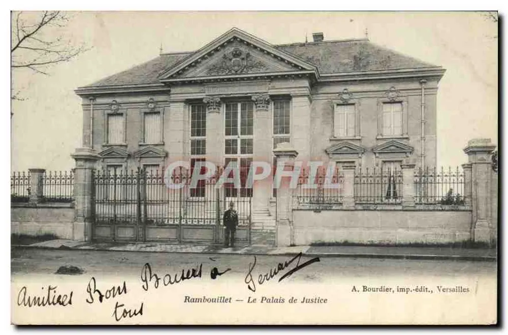 Rambouillet — Het Paleis van Justitie — A. Bourdier, uitgever, Parijs - Voorkant