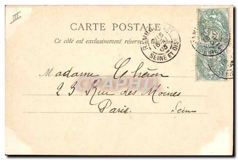Rambouillet (S.-&-O.) — O Palácio de Justiça — A. Bucton, Imp.-Édit. Versailles - Verso