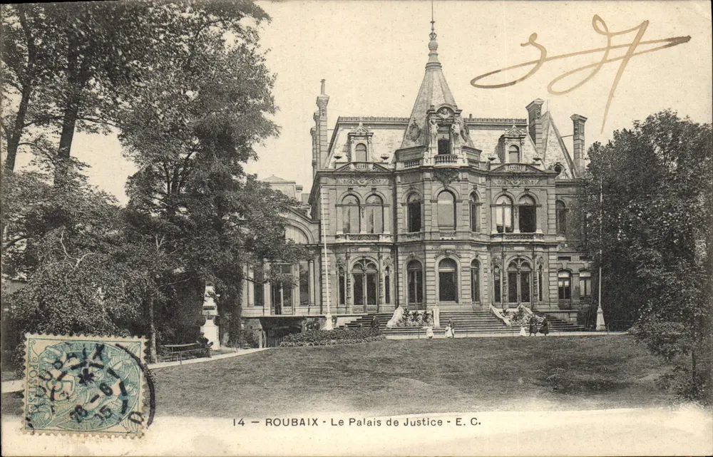 Roubaix - O Palácio de Justiça - E. C. n°14 - Frente