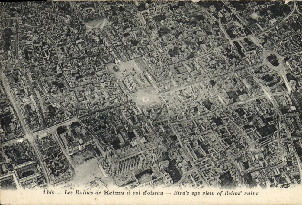 Aussicht von den Ruinen von Reims — B.F. — 1 bis - Vorderseite