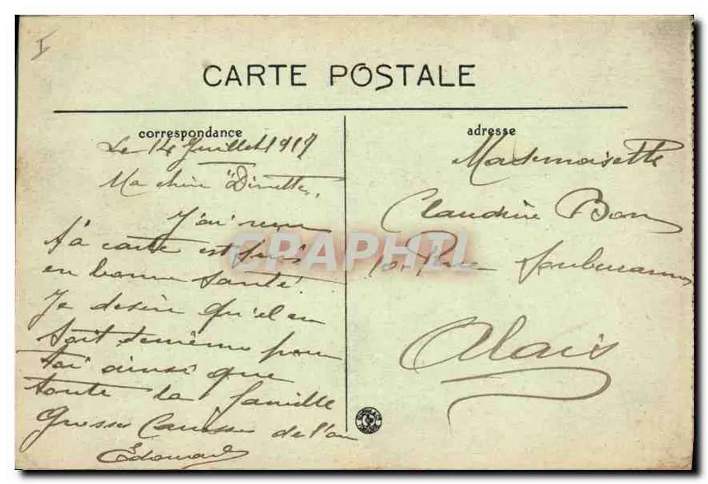 Verdun — Faubourg de Belleville nach dem Bombardement — E.C.H. Paris - Rückseite