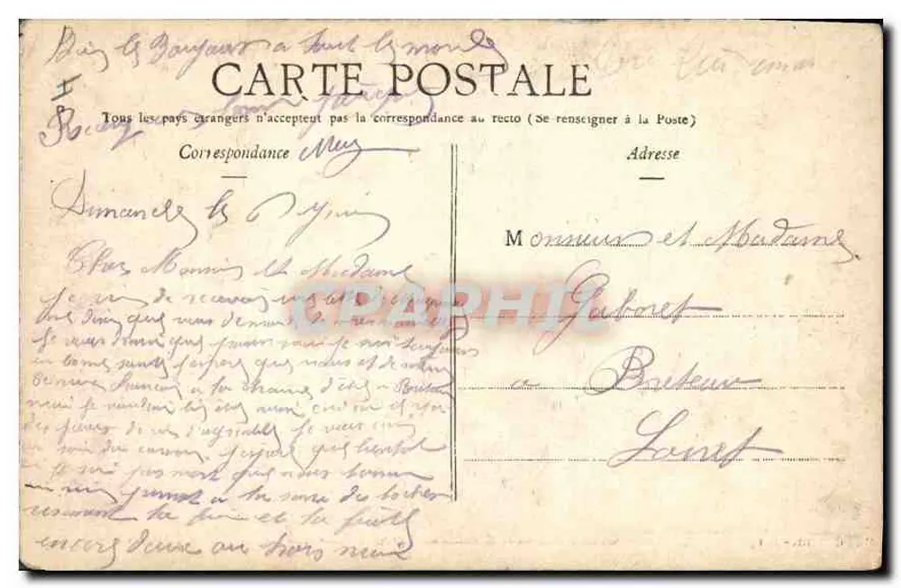 Zerstörter deutscher Konvoi — Route de Soissons — GEO. XXIII. - 1914 - Rückseite