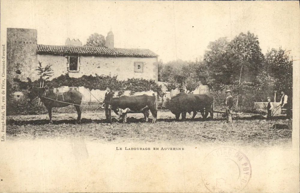 O Laboureio na Auvergne — Lib. Bougé-Idéal, 21, rue de l'Écu, Clermont-Ferrand - Frente