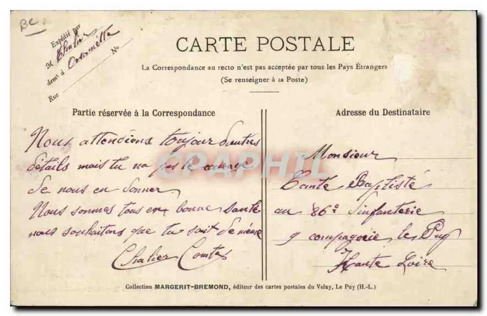 Eine Gruppe Auvergne-Lace-Macherinnen — Cliché M. B. - Rep. int. — n° 885 - Rückseite