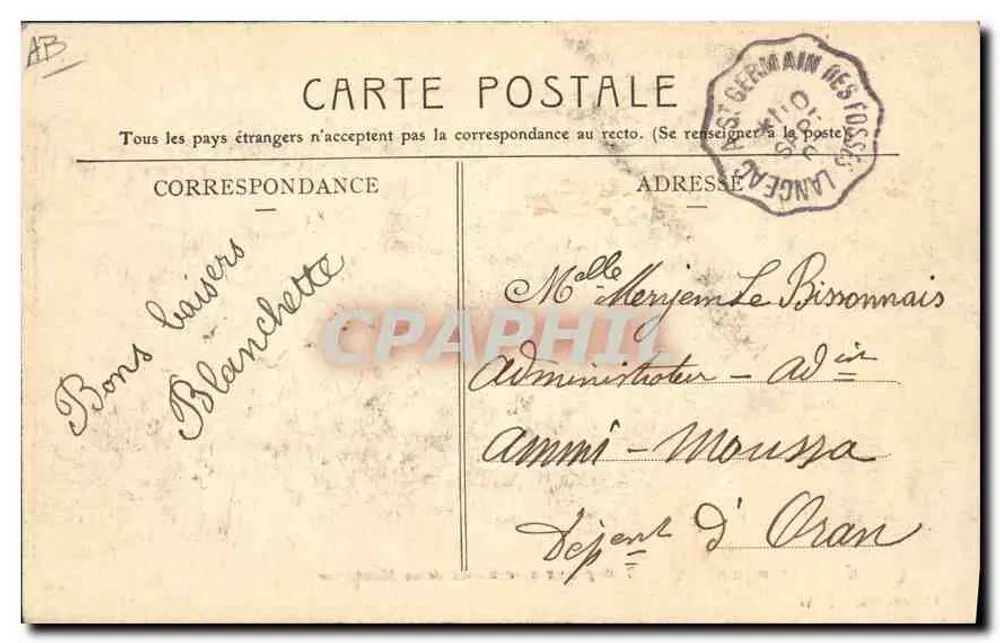 Rinder, die den Berg herabsteigen — Auvergne — Langres, Paris - Rückseite