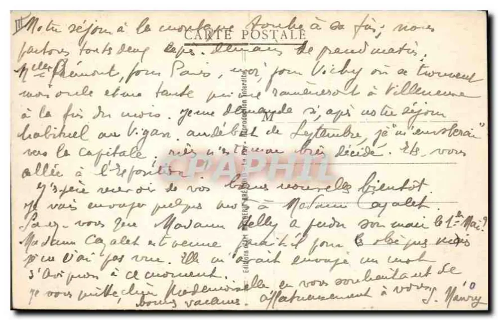 Scena uliczna w Bourrée — muzyka i taniec — wydawca M-B, nr 280 - Rewers