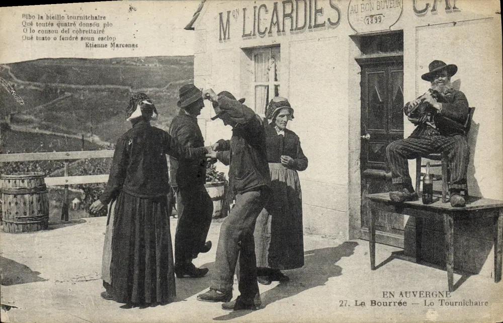 Lo Tournichaire — La Bourrée — Étienne Marcenège — M. Licardies, Au Bon Buveur, 1899 - Vorderseite