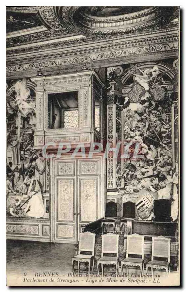 Rennes — Säulen der Gerechtigkeit — Loge von Madame de Sévigné — LL - Vorderseite