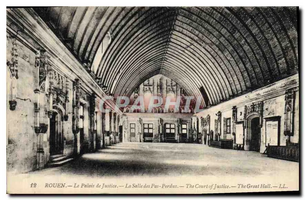Rouen — Das Justizpalast — Der Hall der verlorenen Schritte — Das Gerichtshaus — Der Große Saal — L.L. - Vorderseite