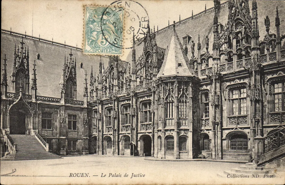 ROUEN — Het Paleis van Justitie — Collecties ND. Fot. - Voorkant