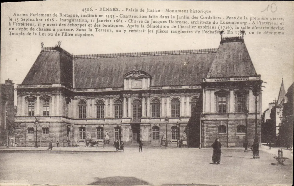 Rennes - Palais de Justice - Historisches Denkmal - Verleger Laurent-Néel-Ronze, n° 4506 - Vorderseite