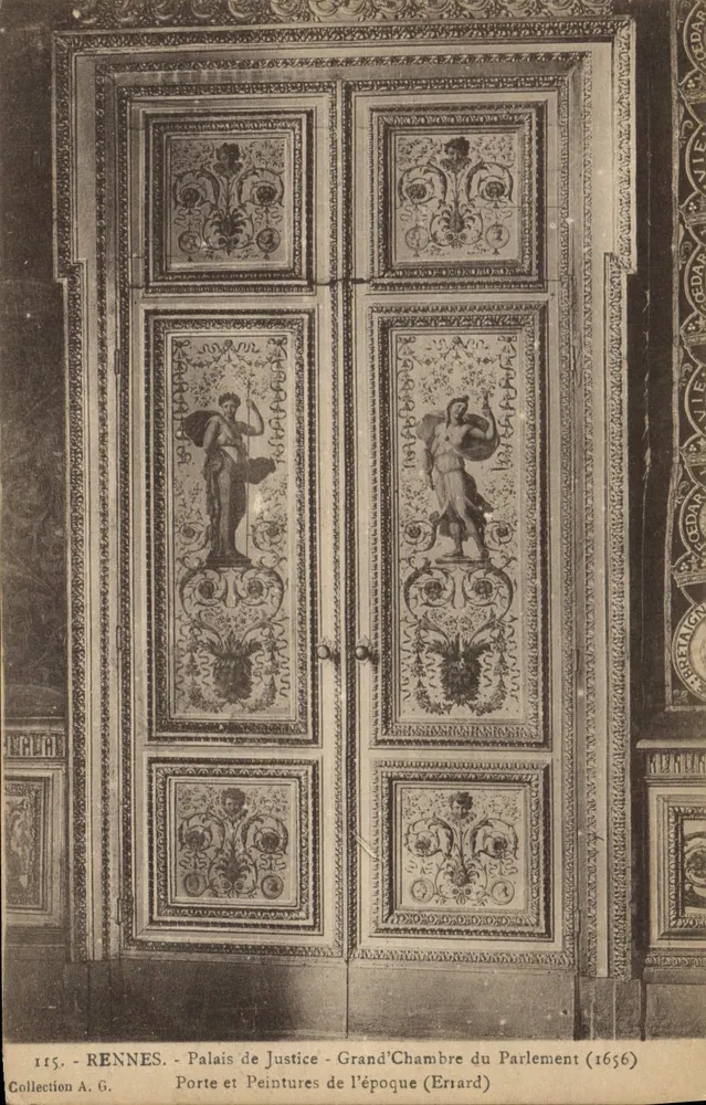 Rennes - Palais de Justice - Tor und Gemälde der Zeit (1656) - Verleger Errard, Nr. 115 - Vorderseite