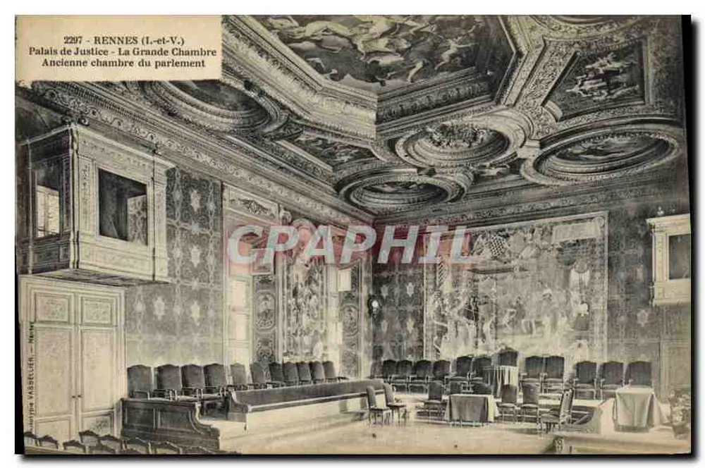 Rennes (Ille-et-Vilaine) - Justizpalast - Die Große Kammer - Ehemalige Kammer des Parlaments - Vorderseite