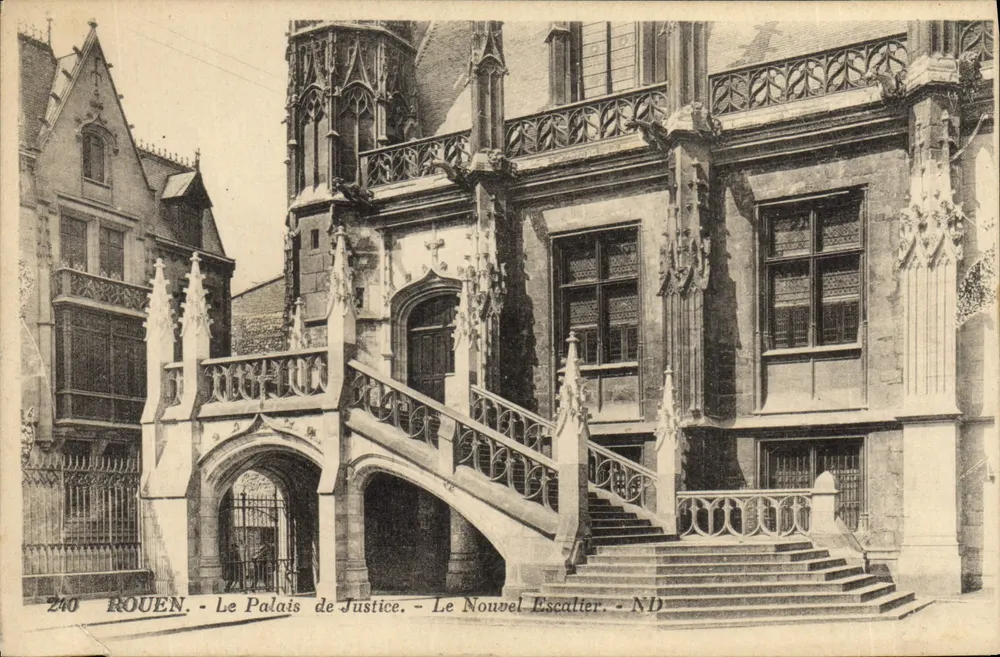Rouen — Le Palais de Justice — Le Nouvel Escalier — Éditeur : Levé et Neerdel, Paris - Vorderseite
