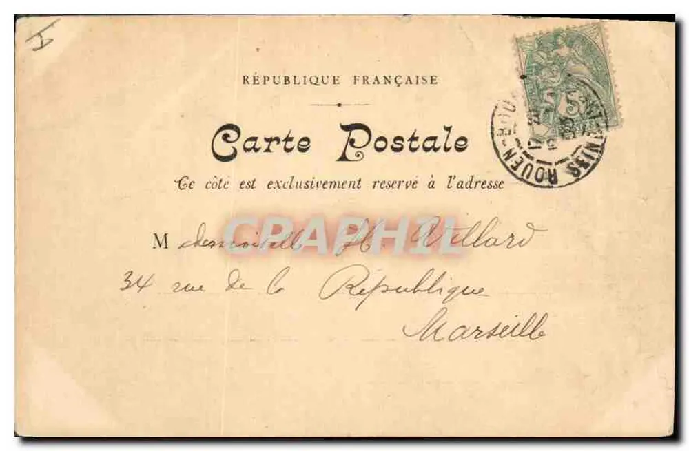 Rouen — Le Palais-de-Justice — Collect. des Nouvelles Galeries N° 10 - Achterkant