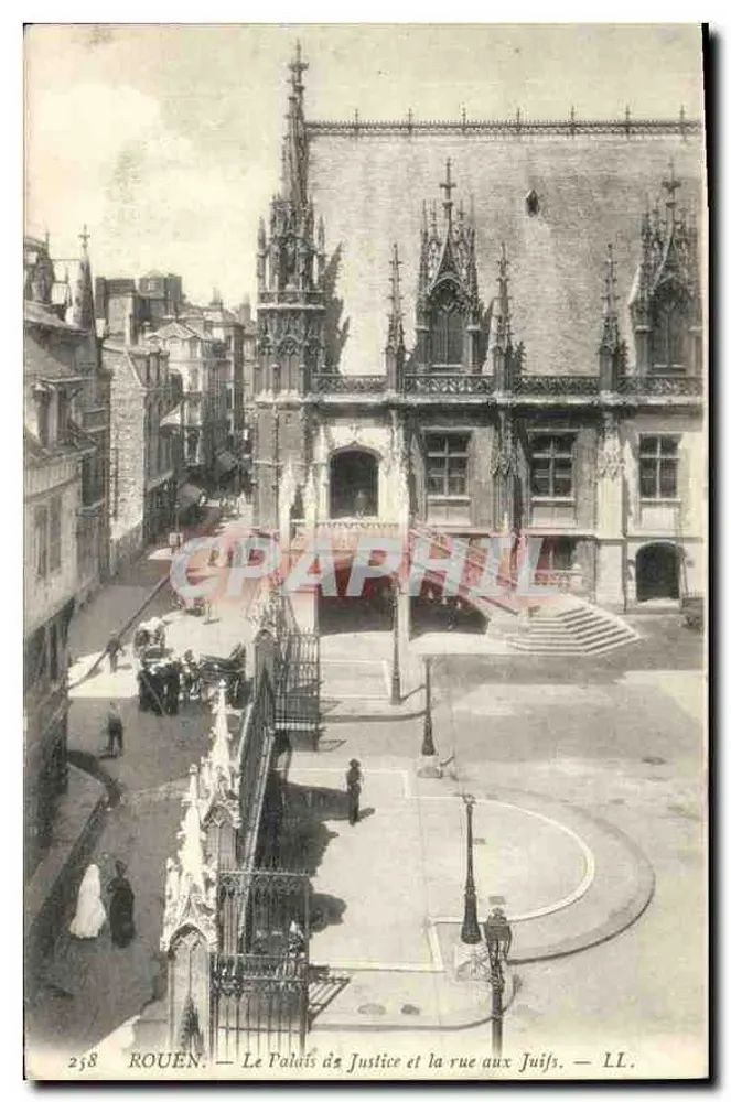 Rouen — Das Palais de Justice und die Rue aux Juifs — LL. n° 238 - Vorderseite