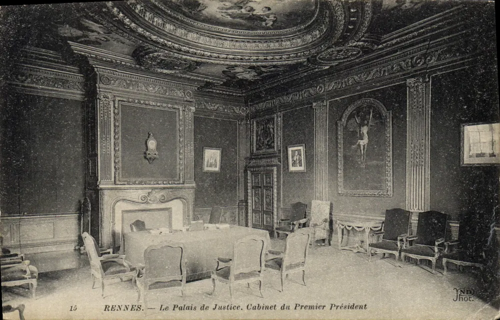 Rennes — Das Palais de Justice. Büro des Präsidenten — JND Phot. - Vorderseite