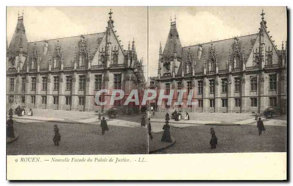 Rouen — Neue Fassade des Palastes der Gerechtigkeit — LL. n°9 - Vorderseite