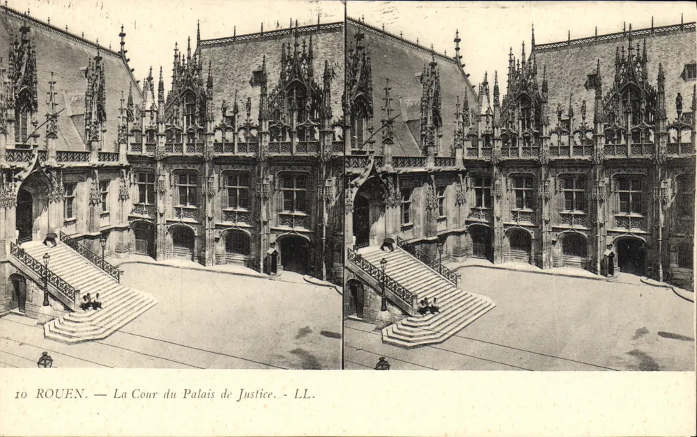 Rouen — La Corte del Palazzo di Giustizia — LL. n°10 - Recto